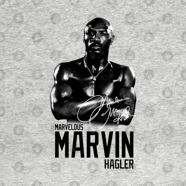 Marvelous Marvin Hagler Boxing Legend Signature Vintage Retro 80s 90s Bootleg Rap Style by CarDE